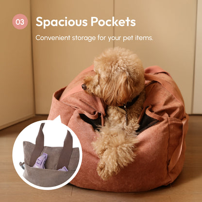 Puff Guard Dog Car Seat - Pink